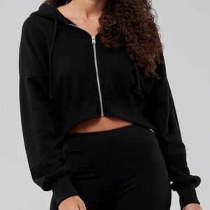 Hollister Crop Full-Zip Hoodie